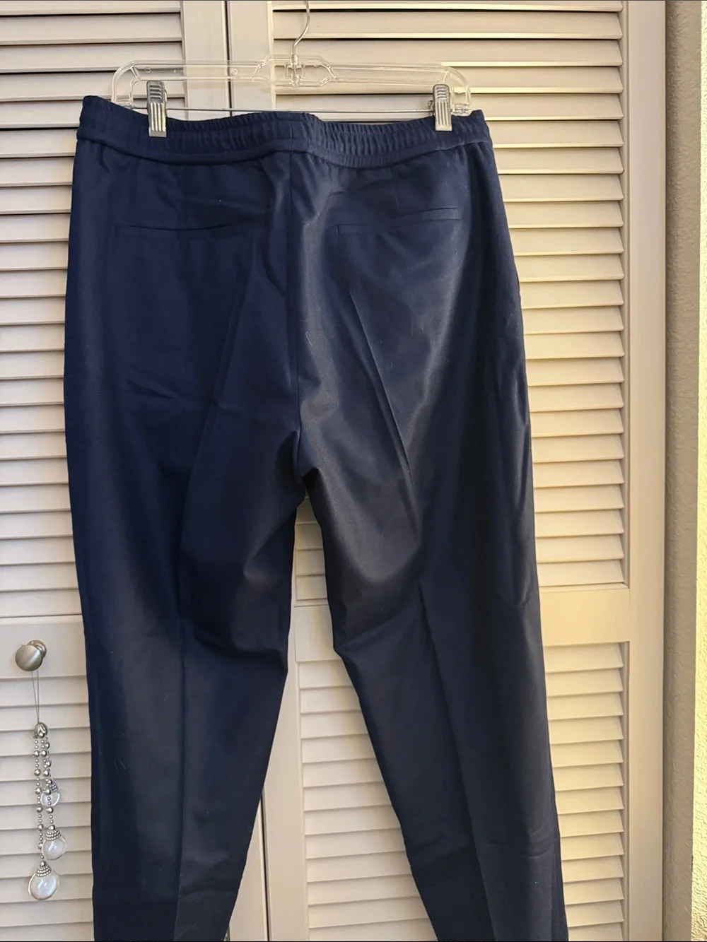 The Kooples Mottled Flannel Navy Drawstring Pants Size 48 or Medium NWT Norstrom
